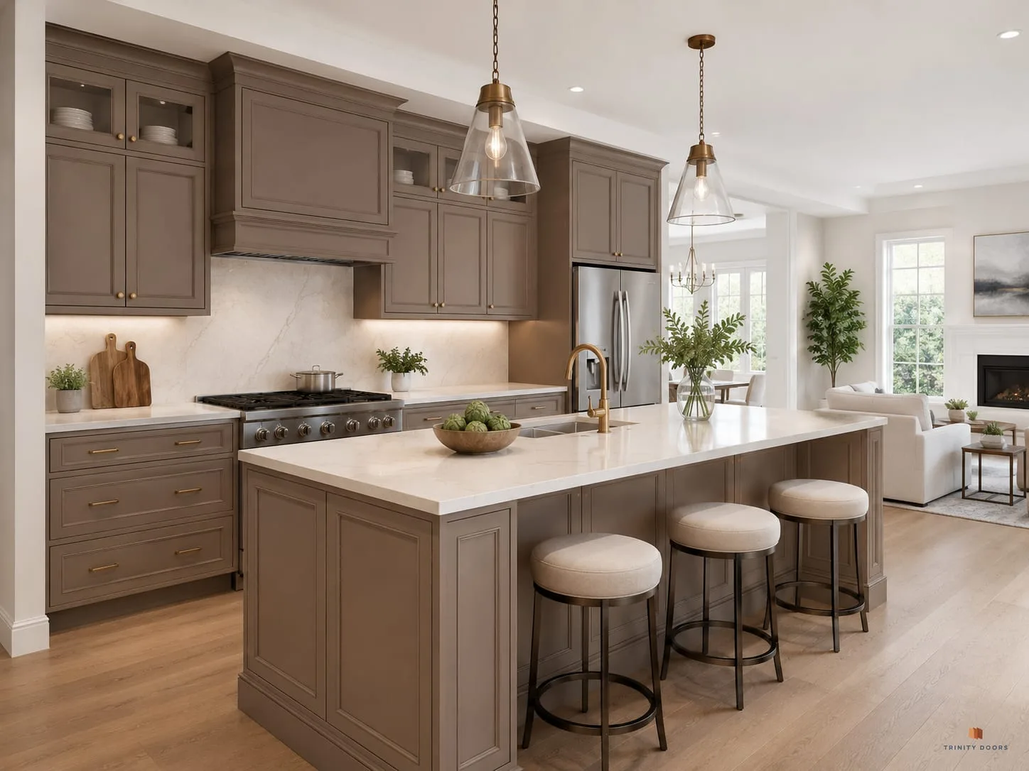 Cathedral Oak cabinet door — Trinity Doors, Vidor TX