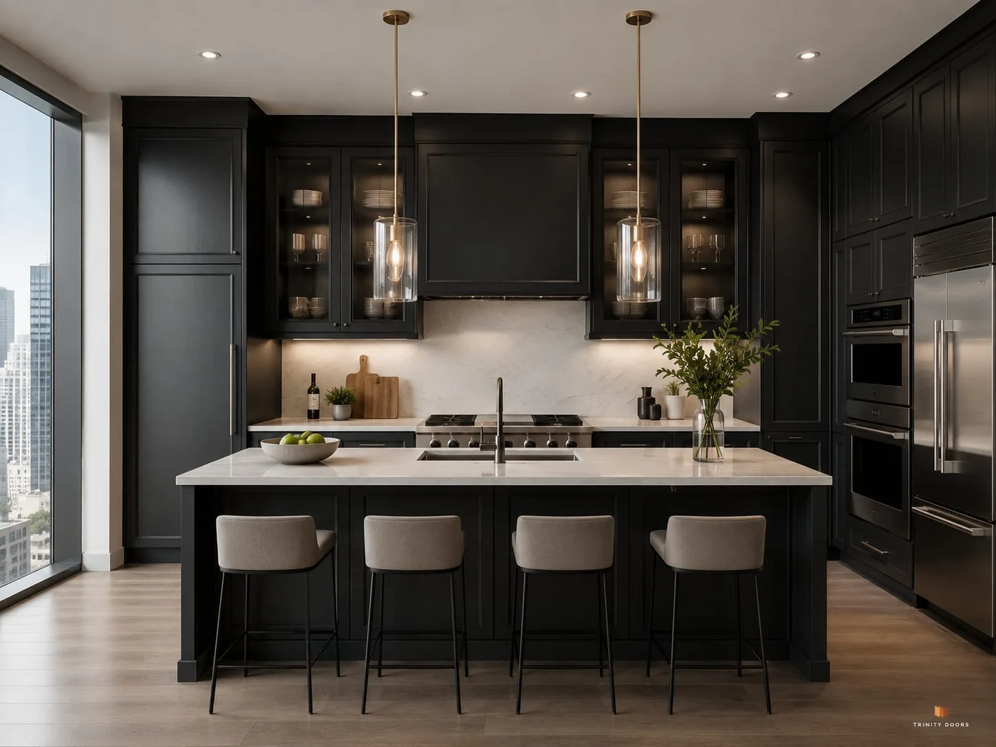 Dark Urban Modern with Slab Panels