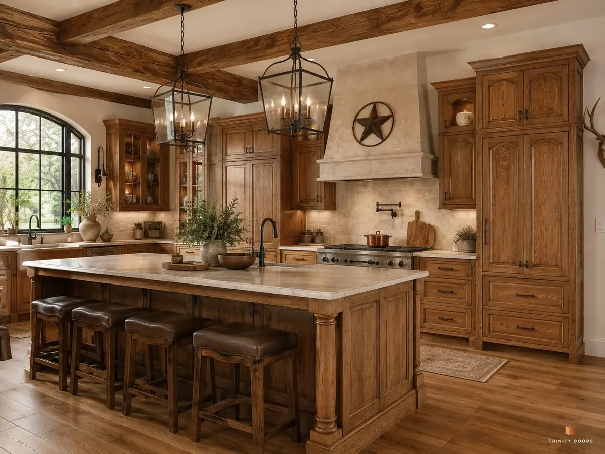 Texas Rustic — Warm Oak with Lone Star Hood