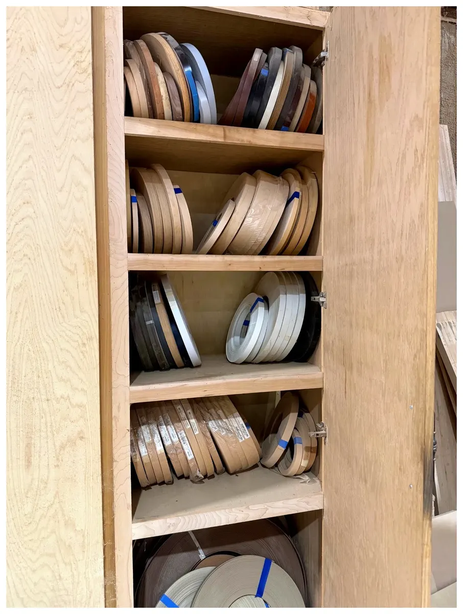 Inside edge banding machine — Trinity Doors edgebanding services